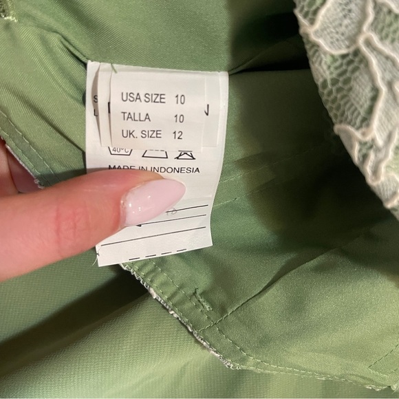 Morilee formal lace overlay holiday party mini party dress size 10 - Picture 4 of 5